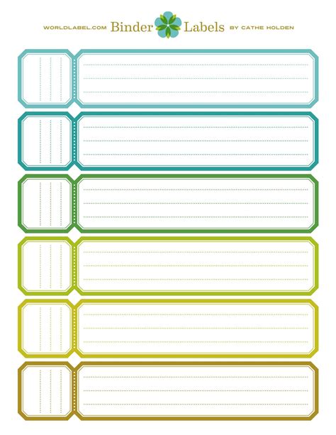 Printable For Binder Ends