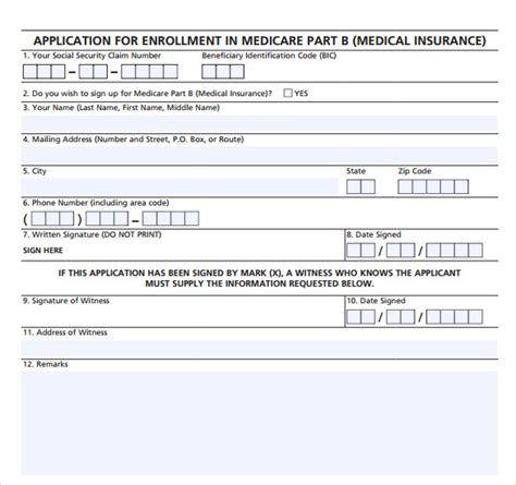 Printable Form Medicare Part A