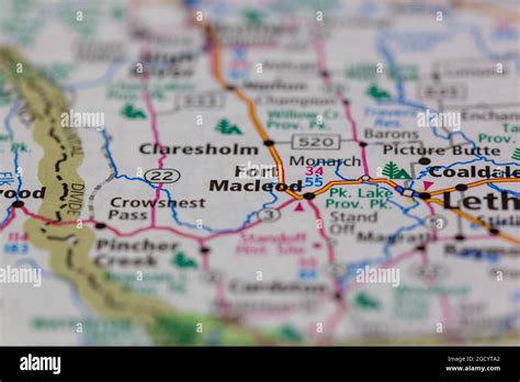 Printable Fort Mcleod Ab Map