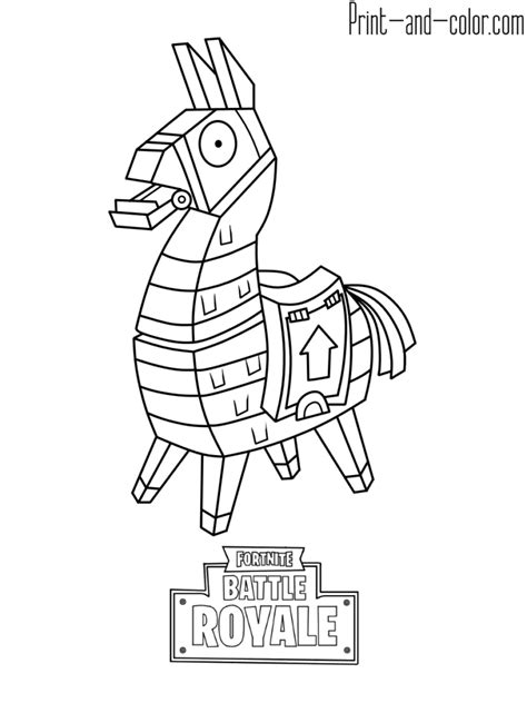 Printable Fortnite Llama Template