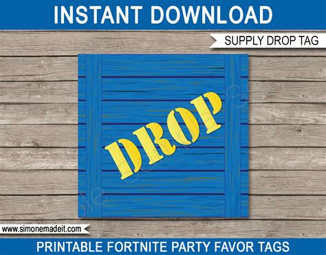 Printable Fortnite Supply Drop
