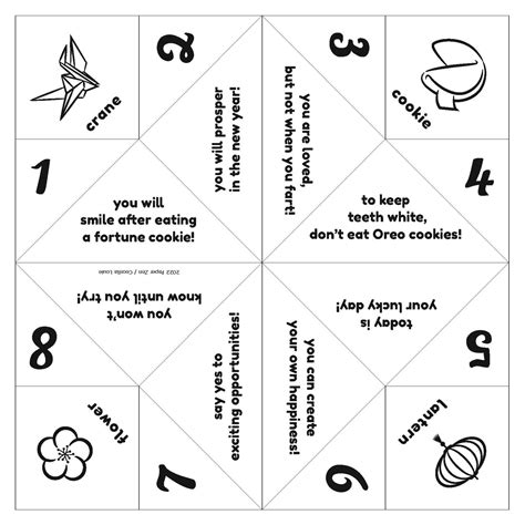 Printable Fortune Tellers Dairs