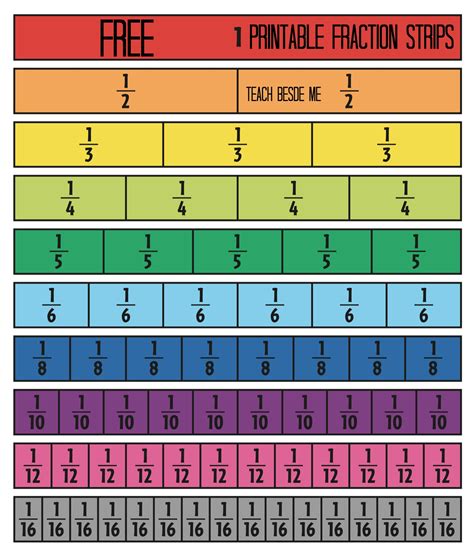 Printable Fraction Bar Sheet 120