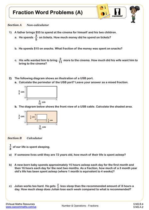 Printable Fraction Word Problems 5Th Grade