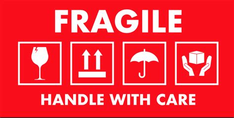 Printable Fragile Moving Label