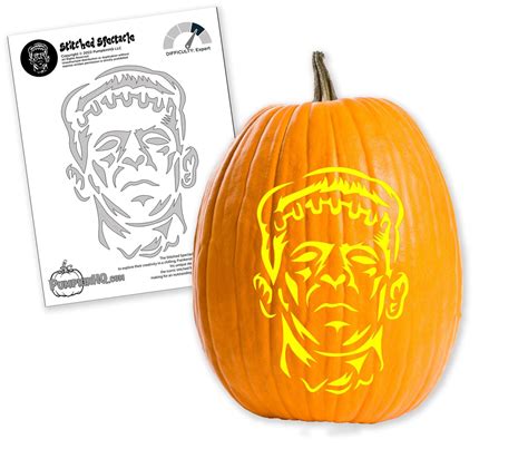 Printable Frankenstein Pumpkin Carving Patterns