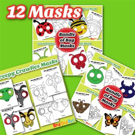Printable Free Bug Head Mask