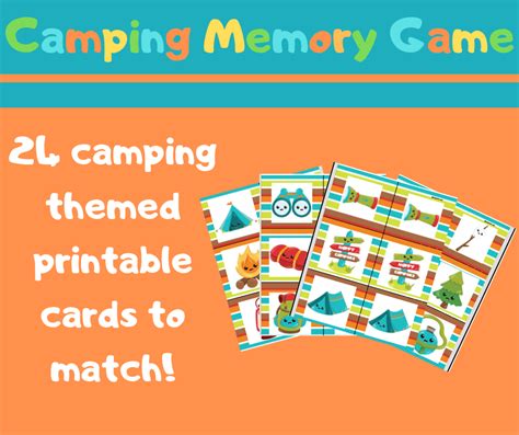 Printable Free Camping Memory Game