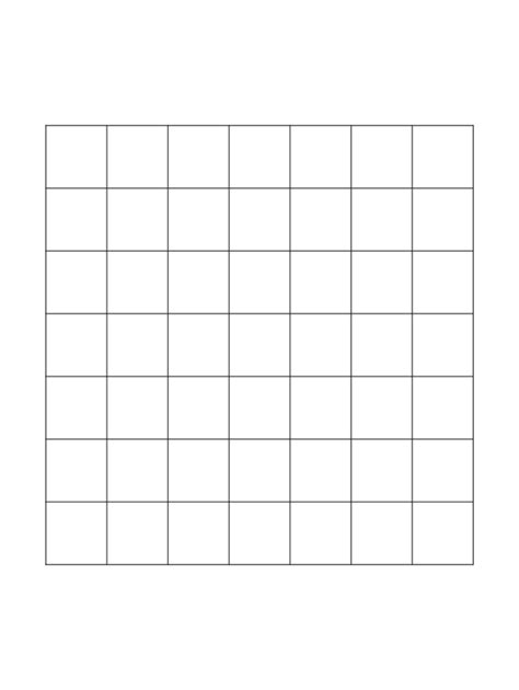 Printable Free Pattern 7X7 Square Template