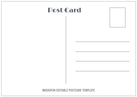 Printable Free Printable Postcard Template