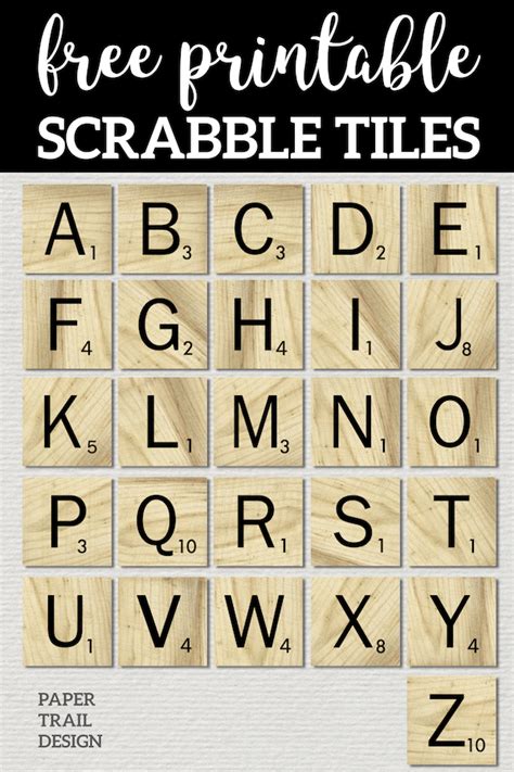 Printable Free Scrabble Letters