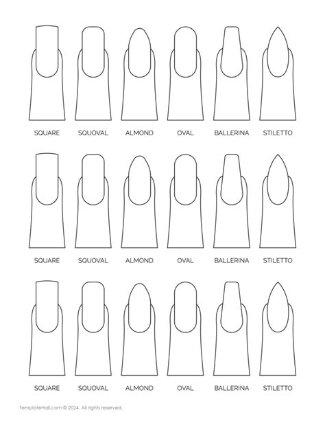 Printable Frnench Tip Nail Guide