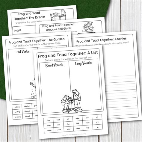 Printable Frog And Toad Activities