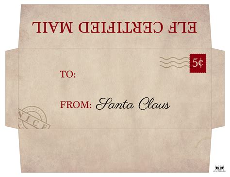 Printable From Santa Envelope