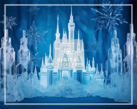 Printable Frozen Castle Backdrop