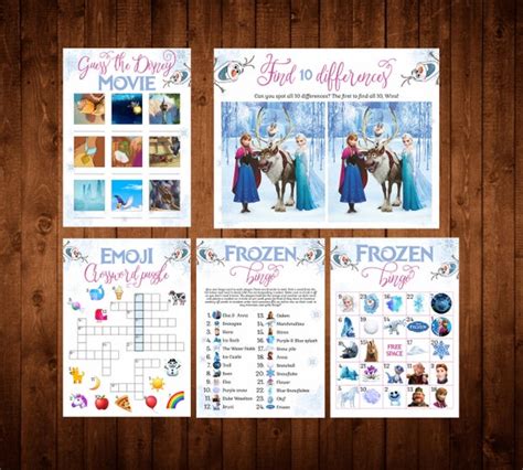 Printable Frozen Party Games