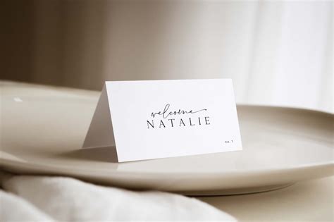 Printable Full Size Table Name Card Template