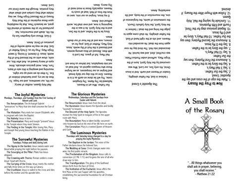 Printable Funeral Rosary Leaflet