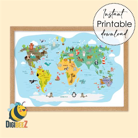 Printable Funny Animal Maps