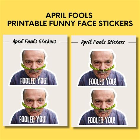 Printable Funny Face Stickers