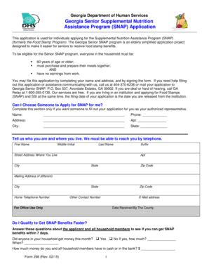 Printable Ga Food Stamp Application
