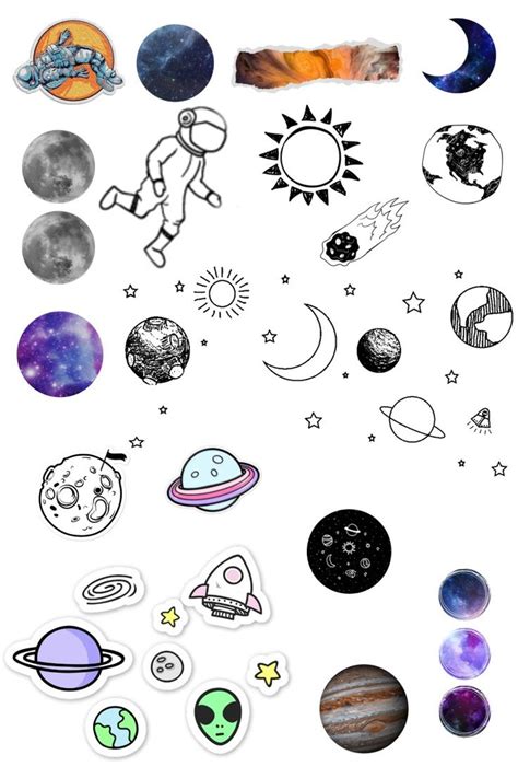 Printable Galaxy Stickers
