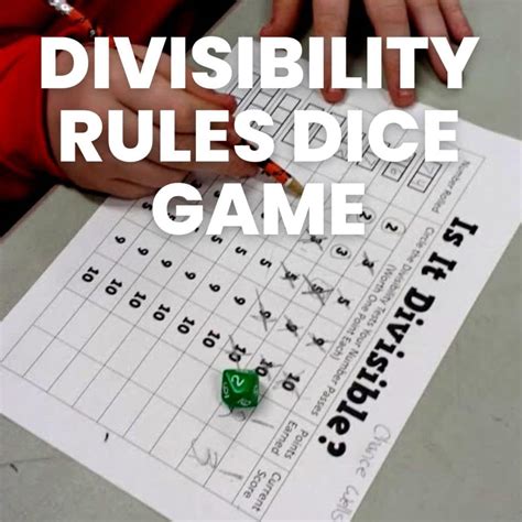 Printable Game Rules Of Divisibility