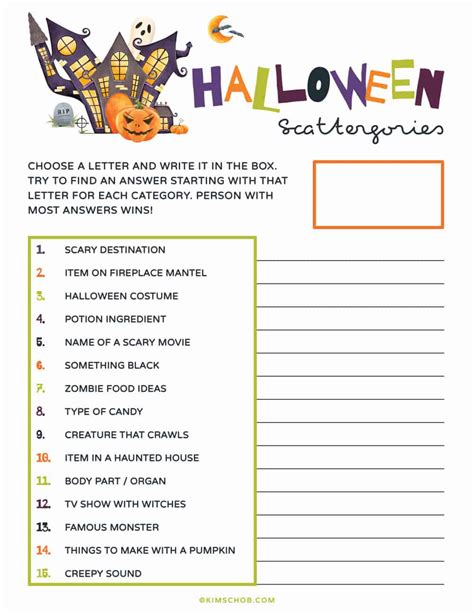 Printable Games For Halloween