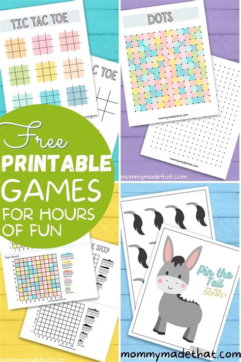 Printable Games For Kinders