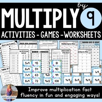 Printable Games Multiplying By 9