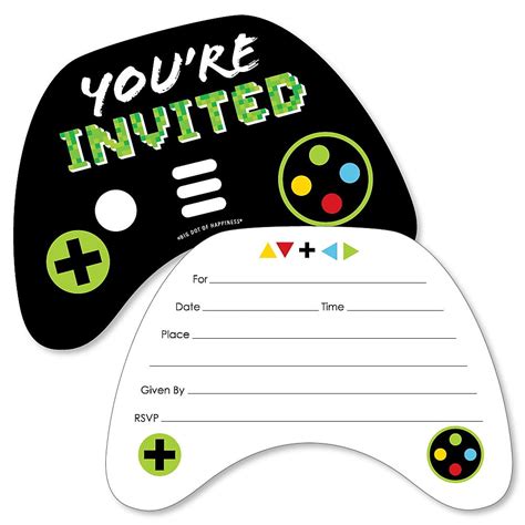 Printable Gaming Party Invitations