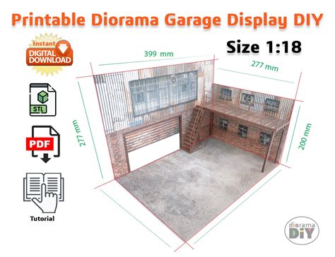 Printable Garage Diorama