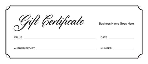 Printable Garage Gift Certificate