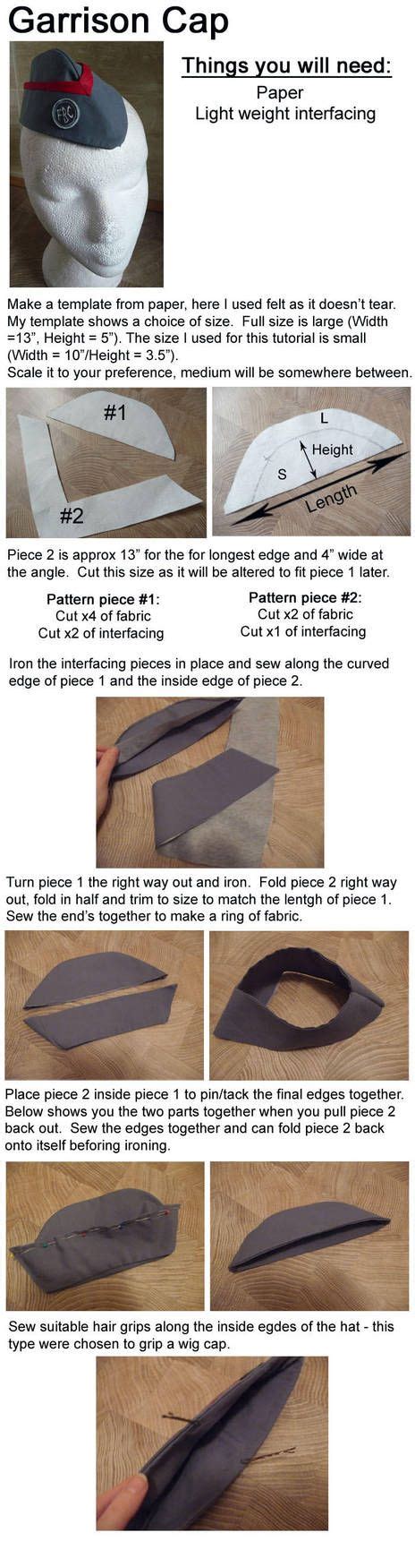 Printable Garrison Cap Pattern