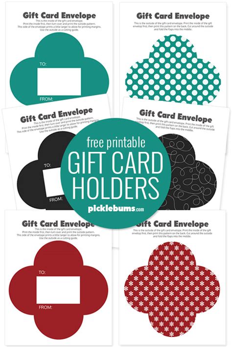 Printable Generic Gift Card Holder