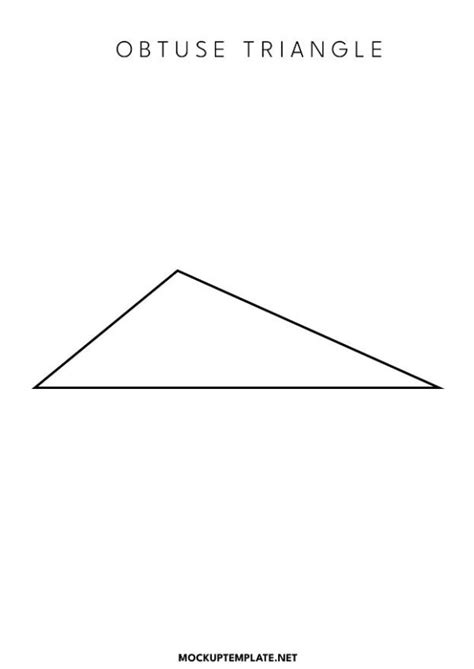 Printable Geometric Obtuse Triangle
