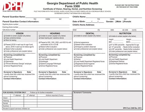 Printable Georgia Form 3300