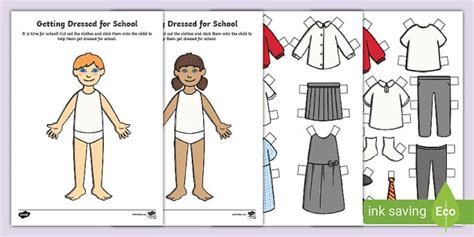 Printable Get Dressed Dolls