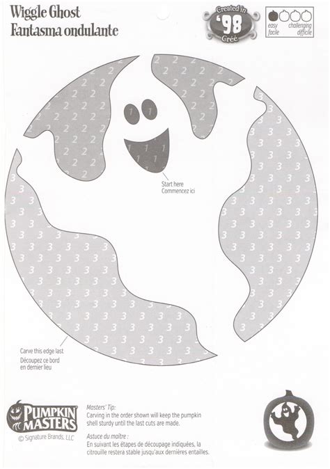 Printable Ghost Pumpkin Template