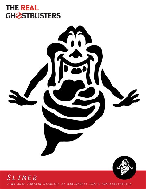 Printable Ghostbusters Slimer Pumpkin Stencil