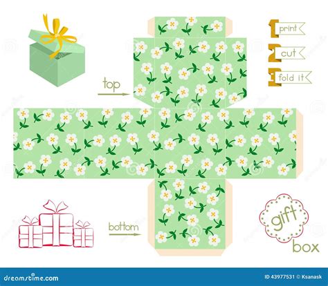 Printable Gift Box With Lid