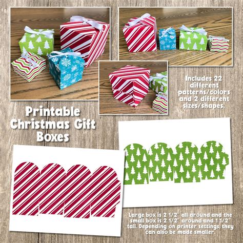 Printable Gift Boxes 2 Sheets