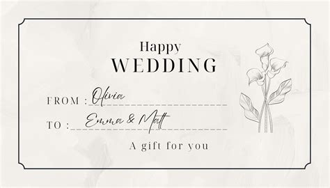 Printable Gift Tag Wedding