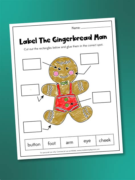 Printable Gingerbread First Grade Worksheets