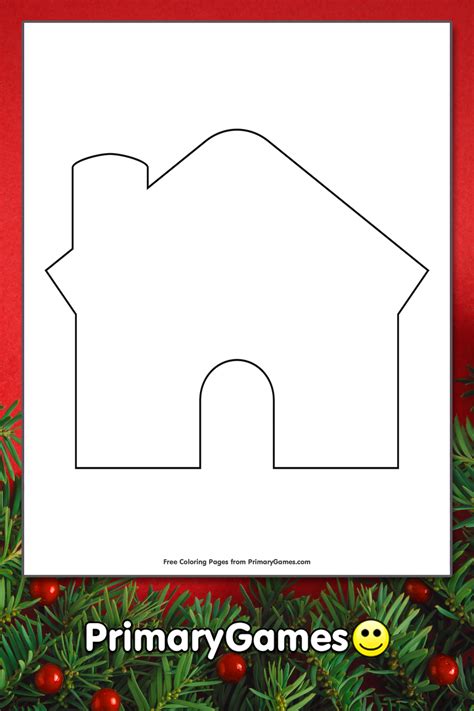 Printable Gingerbread House Blank