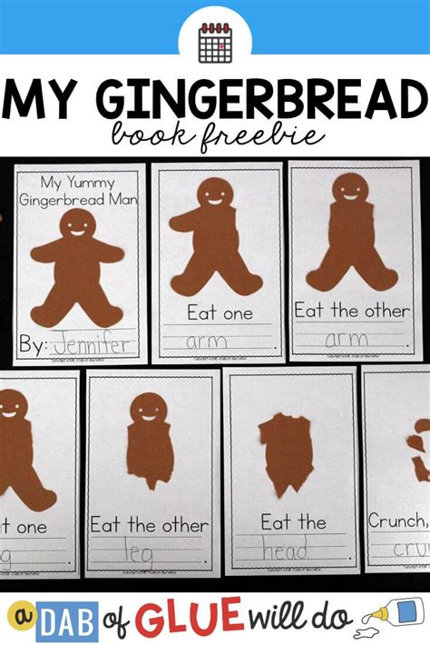 Printable Gingerbread Man Book Template