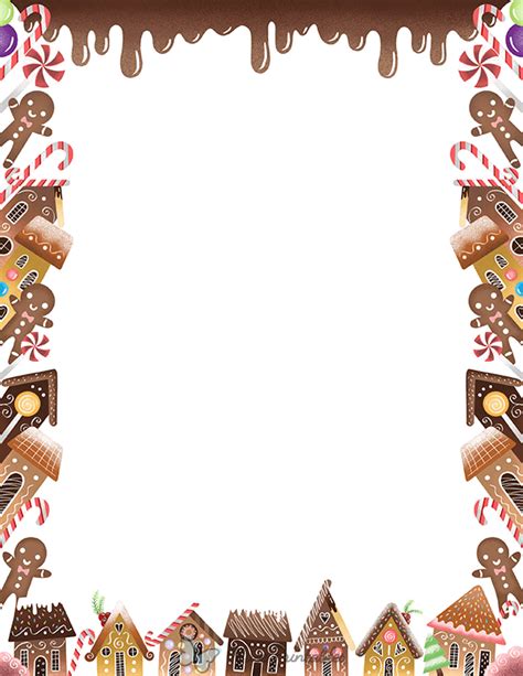 Printable Gingerbread Man Border Paper Sparklebox