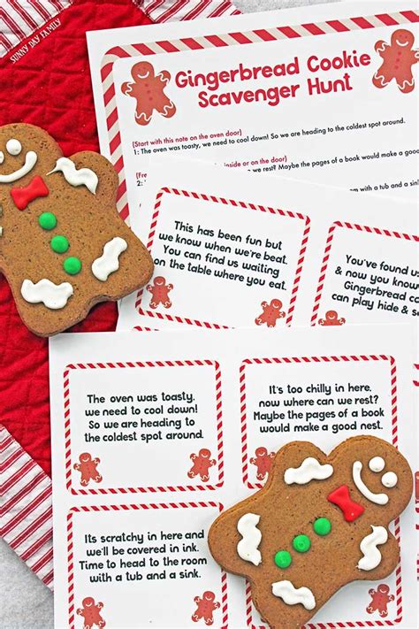Printable Gingerbread Scavenger Hunt