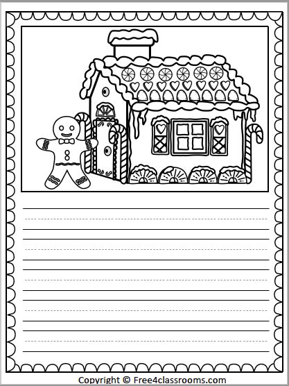 Printable Gingerbread Writing Worksheets