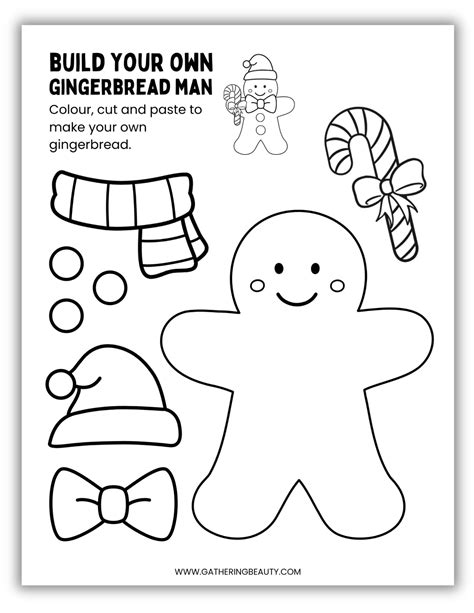 Printable Gingerbreasd Man Settings